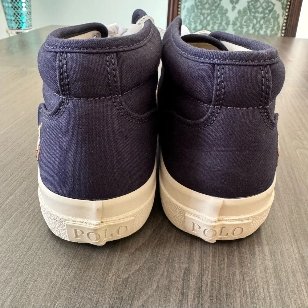 Polo Ralph Lauren Men Blue Keaton Chukka Boot canvas Sneakers size 7.5 NWT